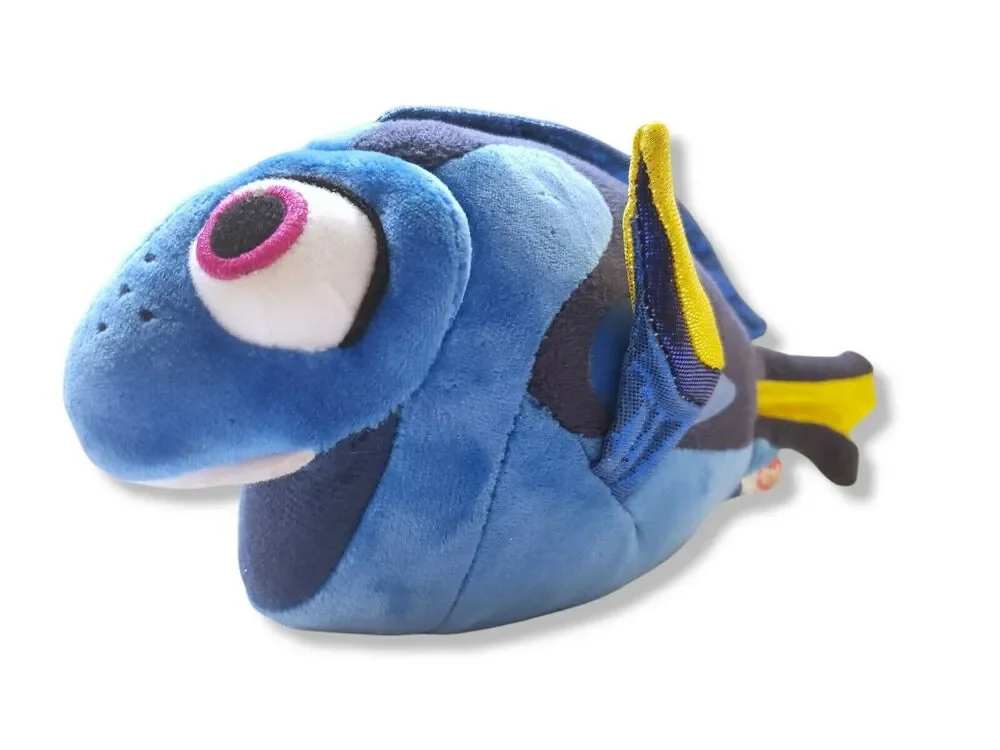 TY Sparkle Disney Finding Dory Blue Fish Beanie Plush 9½